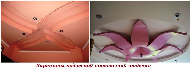 Варианты подвесной потолочной отделки