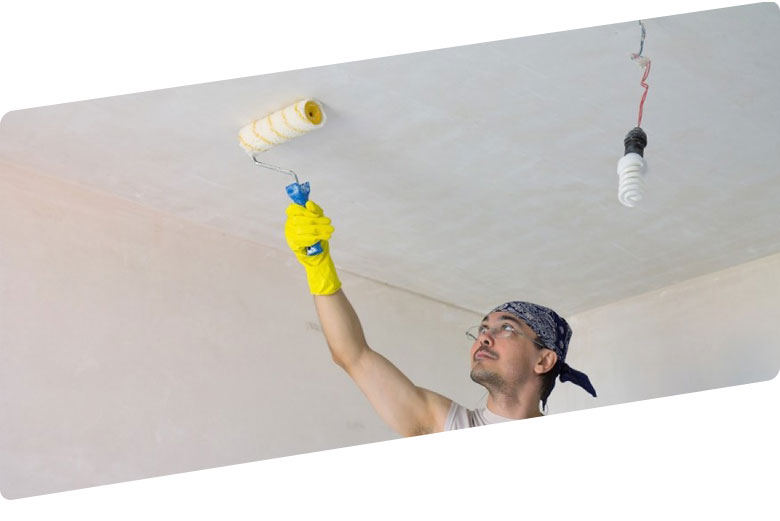 Как красить потолок водоэмульсионной краской без разводов