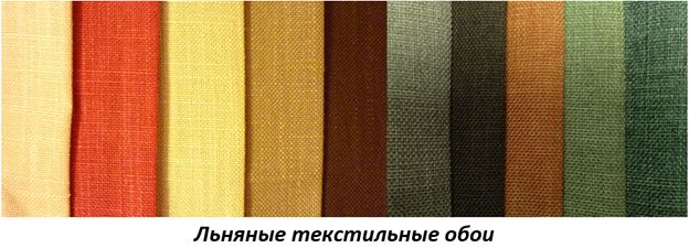 Льняные текстильные обои